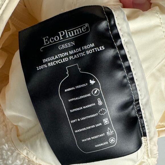 Nwot Bernardo Cream Teddy Eco Plum Insulated Quilted Puffer Jacket Sz Small - Picture 8 of 12